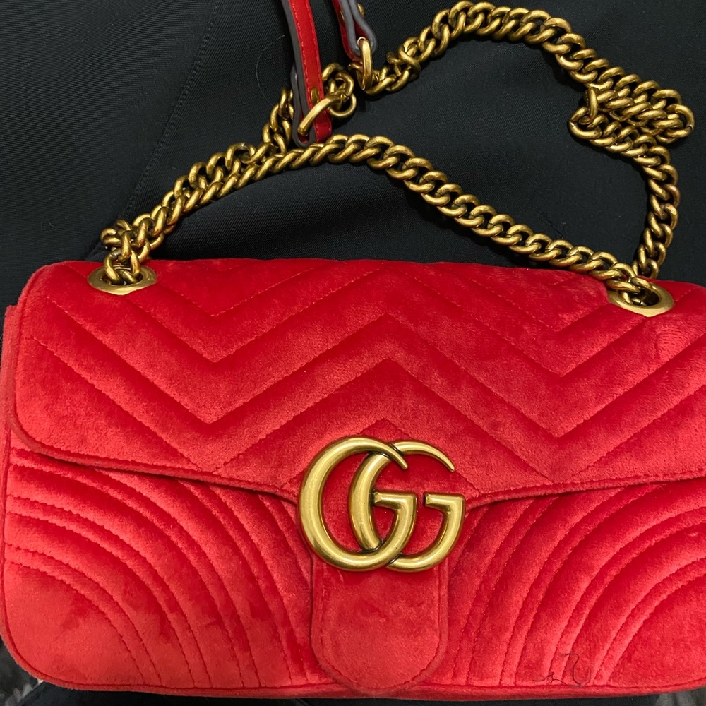 Red Velvet GG Purse
